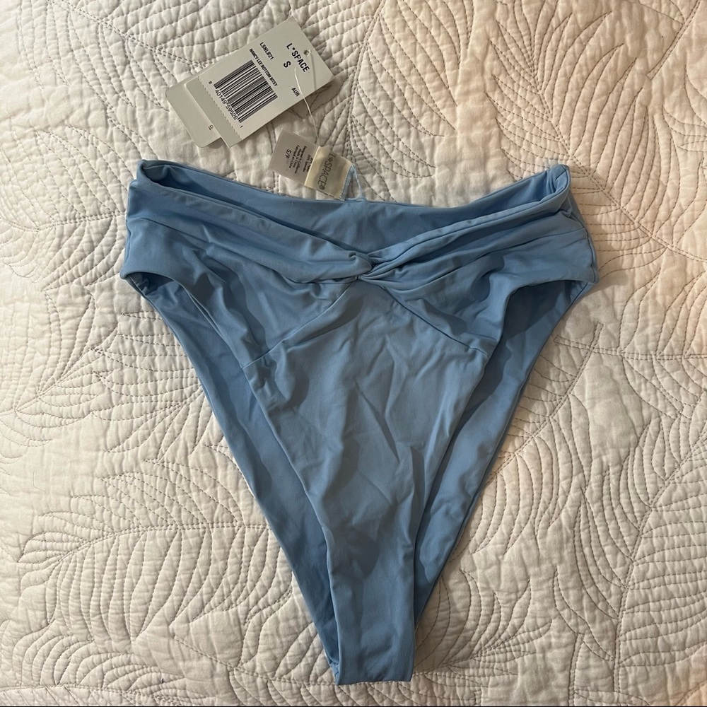 NWT L*Space Blue Nancy Lee Bikini Bottom